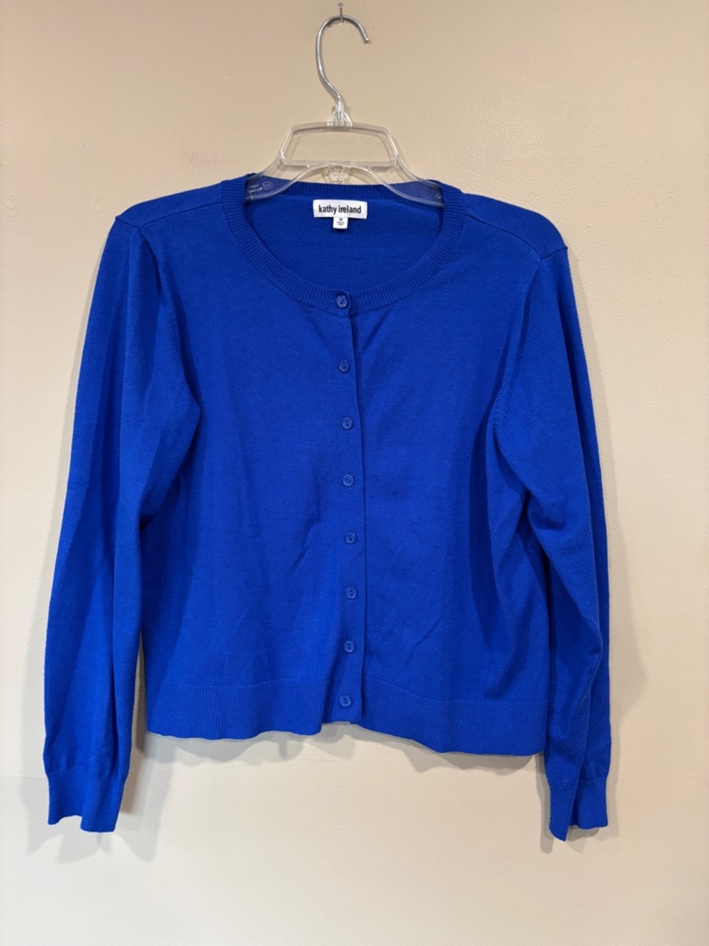 Kathy Ireland Women’s Cardigan Blue Sweater Women’s Size M